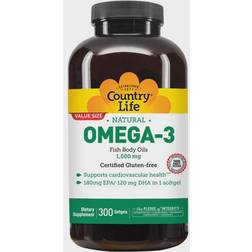 Country Life Natural Omega-3 1000mg 300 st