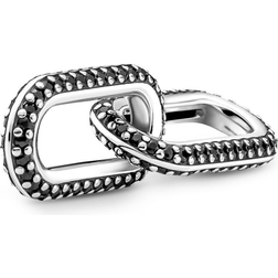 Pandora Me Styling Pavé Double Link Charm - Silver/Black