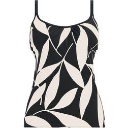 Fantasie Ile De Re Scoop Neck Tankini Top - Black Cream