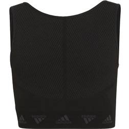 Adidas Aeroknit Training Seamless Cropped Tank Top Kids - Black/Grey Six