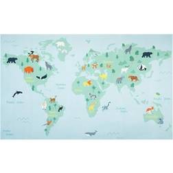 Associated Weaver World Map Deluxe Carpet 120x200cm