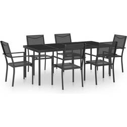 vidaXL 3073518 Set da pranzo per patio, 1 Tavolo incluso 6 Sedie