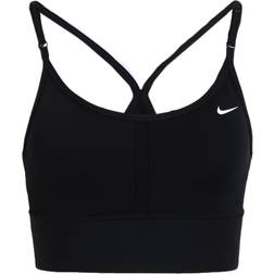 NIKE Dri-FIT Indy Light Support Padded Longline Sports Bra - Black/White