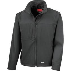 Result Mens Classic Softshell Breathable Jacket - Noir/Gris/Bleu