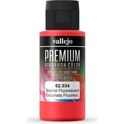 Vallejo Premium Airbrush Color Scarlet Fluorescent 60ml