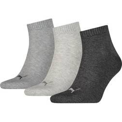 Puma Quarter Training Ankle Socks 3-pack Unisex - Grey