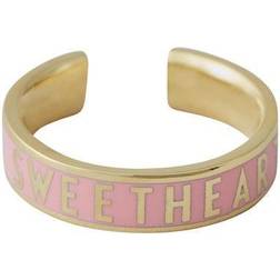 Design Letters Word Candy Ring - Gold/Pink