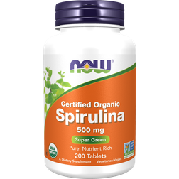 Now Foods Certified Organic Spirulina 500mg 200 st