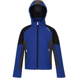 Regatta Kid's Eastcott Softshell Hooded Jacket - Surf Spray Black