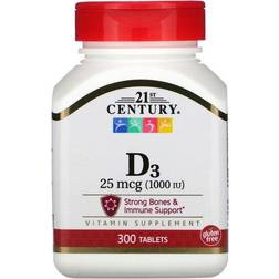 21st Century D3 25mcg 300 st