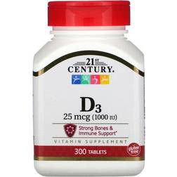 21st Century D3 25mcg 300