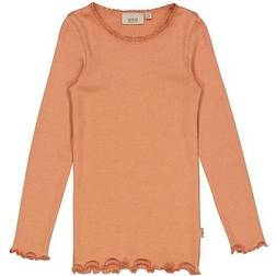 Wheat Rib Lace LS T-Shirt - Sandstone (0151f-007 -3351)