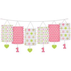 PartyDeco Lanterner guirlande pink