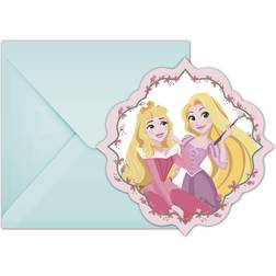 Procos Disney Princess Invitationer, Mint/Lyserød