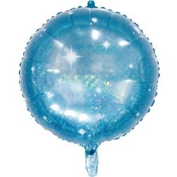 Folat Rund Foileballon holographic blå 61 cm