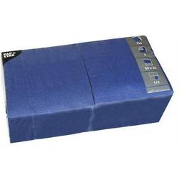 Papstar Serviettes, 3 couches pliage 1/4 33 cm x 33 cm bleu foncé