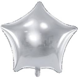 PartyDeco Foil Ballons Star 70cm Silver