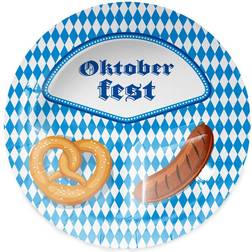 Folat festskilte Oktoberfest 23 cm pap blå 8 stk