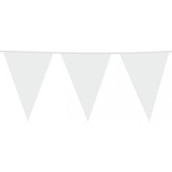 Globos Flagbanner 10 m. med 15 STORE hvide flag