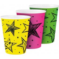 Folat Neon Party Bekers, 6st