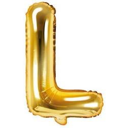 PartyDeco Letter Balloons 'L' 35 cm Gold