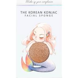 The Konjac Sponge Company Mythical Mermaid Konjac Sponge Box And Hook Pink Clay