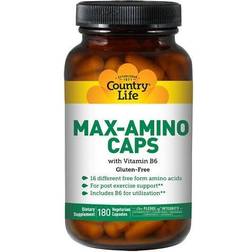 Country Life Max-Amino Caps with B6 180 Vegetarian Capsules