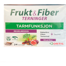 Ortis Frugt & Fibre tyggeterning 24 styk