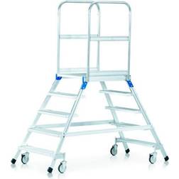 Zarges Arbejdsplatform 2-sidet 7 riflet trin