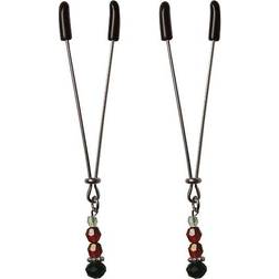 Ruby Black Nipple Clips Sexperiments SS510-82