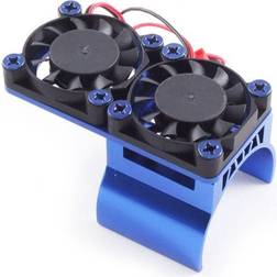 Fastrax Blue Aluminium Twin Fan Motor Heatsink Unit