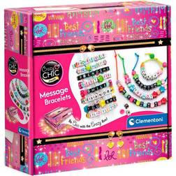 Clementoni 18634 Crazy Chic Message Bracelets Jewellery Kit for Children, Ages 7 Years Plus