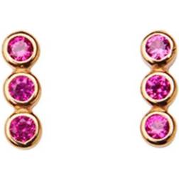 Pico Paige Stud Earrings - Gold/Pink