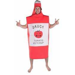 bodysocks Red Tomato Ketchup Sauce Costume for Adults