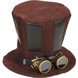 Widmann Steampunk Hat med Briller til Voksne