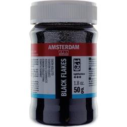 Royal Talens Amsterdam Black Flakes 50 G 129 Jar 75 ml