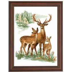 Riolis Riolis Deer Family Counted Cross Stitch Kit, Multi-Color