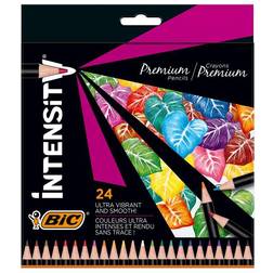 Bic Intensity Premium, Sort, Blå, Brun, Koral, Grøn, Grå, Citron (farve) Lyse Blå, Lysegrøn, Lime, Orange, 24 stk