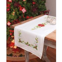 Vervaco Vervaco Embroidery: Runner: Poinsettia, 100% Cotton, Multi-Colour, 40 x 19 x 20 cm