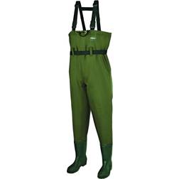 DAM Hydroforce Nylon Taslan Chest Wader Bootfoot Green 44-XL Stivali scafandro