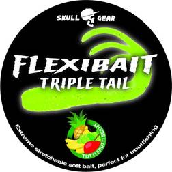 Flexibait "Triple Tail Chartreuse" fra Skull Gear