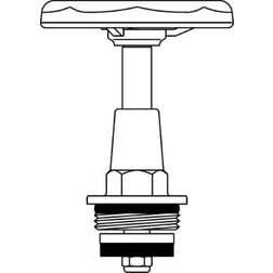BROEN 1/2" Ventiloverdel med håndhjul
