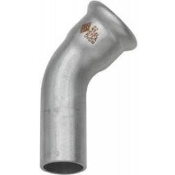 35 mm TURBO Inox bøjning 45G. muffe/nippel