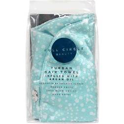 FCB Teal Spots Argan Oil Infused Hair Towel Turban