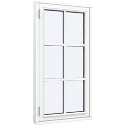 Sparvinduer BH0106 Træ Sidehængt vindue Vindue med 2-lags glas 60x120cm