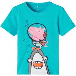 Name It Peppapig Mikko SS Top - Peacock Blue (13187604)