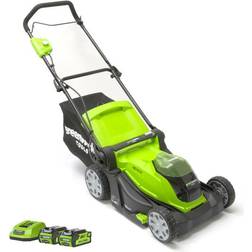 Greenworks G40LM41K2X (2x2.0Ah) Batteridrevet plæneklipper