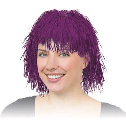 Bristol Novelty Tinsel Wig Cerise