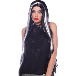 Folat Long Hair Wig Black/Grey