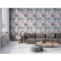 Muriva Lazy Days Wallpaper, Multi-coloured